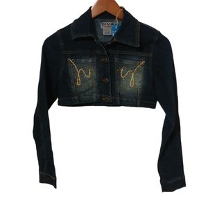 Diva Factory XS Y2K Jean Crop Jacket